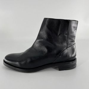 Franco Sarto Mist Black Leather Ankle Boots